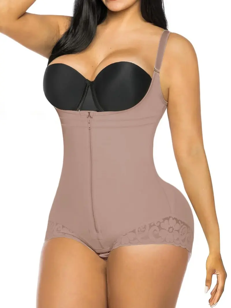 Luxe Curve 1 Count Tummy Tucking Bodysuit with Adaptable Shoulder Band And Zipper Butt Lifter Shapewear for Women Fajas Colombianas Comfort Sexy Girdle High Waist Shaper Clothes,Body Shaperwear,Jumpsuit,Suitable for Daily Sports and Gym Training