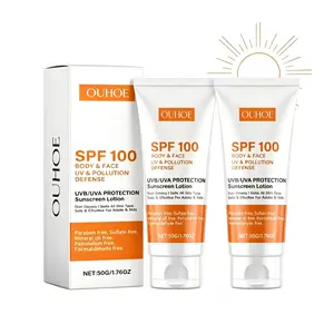【2 pcs】50g Clear Facial Moisturizer - Hydrating, Lightweight Protective Cream with Mild UV Shield, Anti-Wrinkle, Non-Sticky Texture, Skin Repair, Makeup Primer (Eye Irritation-Free) Moisturizing Spf Sunscreen