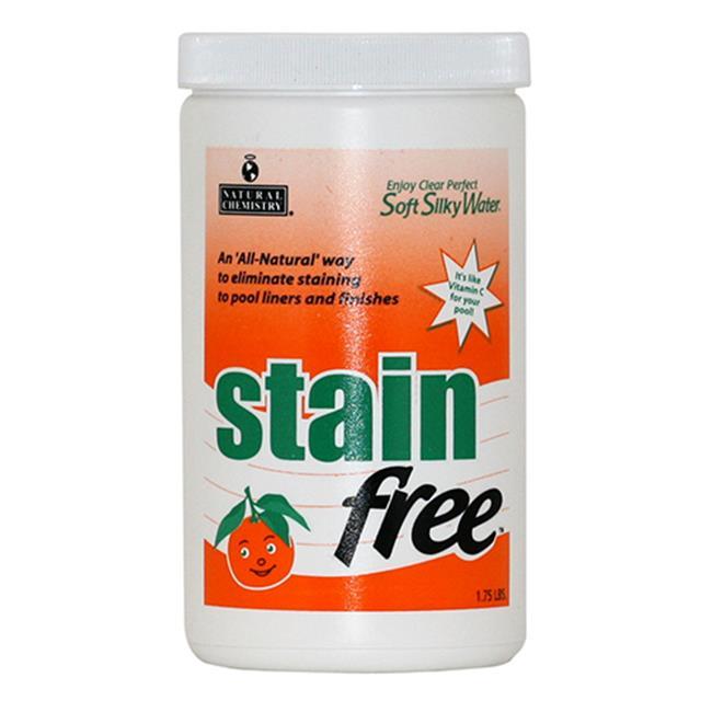 Natural Chemistry Ascorbic Acid Cleaner - 1.75 lbs Phosphate-Free Stain Remover, Cylinder (3.75 x 3.33 x 7 in.) for Pool Liners, Fiberglass Pool Surfaces, Prevents Stains