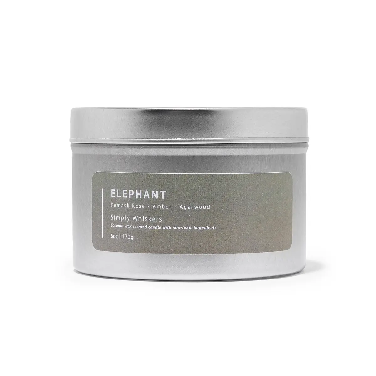 6 oz Elephant Coconut Wax Candle | Warm rose and Amber Scent for Homes With Pets