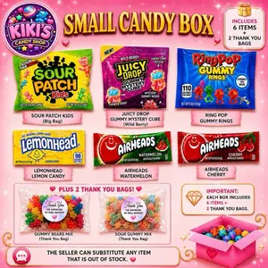 Assorted Fruity Candy Multipack Snack Gift Set - 14 Total Pieces (1 Large Item, 6 Normal-Size Items, 1 Special Gift), Pastel Random Surprise Food and Snacks Ambient Treats
