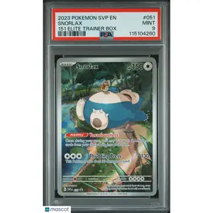 2023 POKEMON SVP EN-SV BLACK STAR PROMO 151 ELITE TRAINER BOX #051 SNORLAX PSA 9
