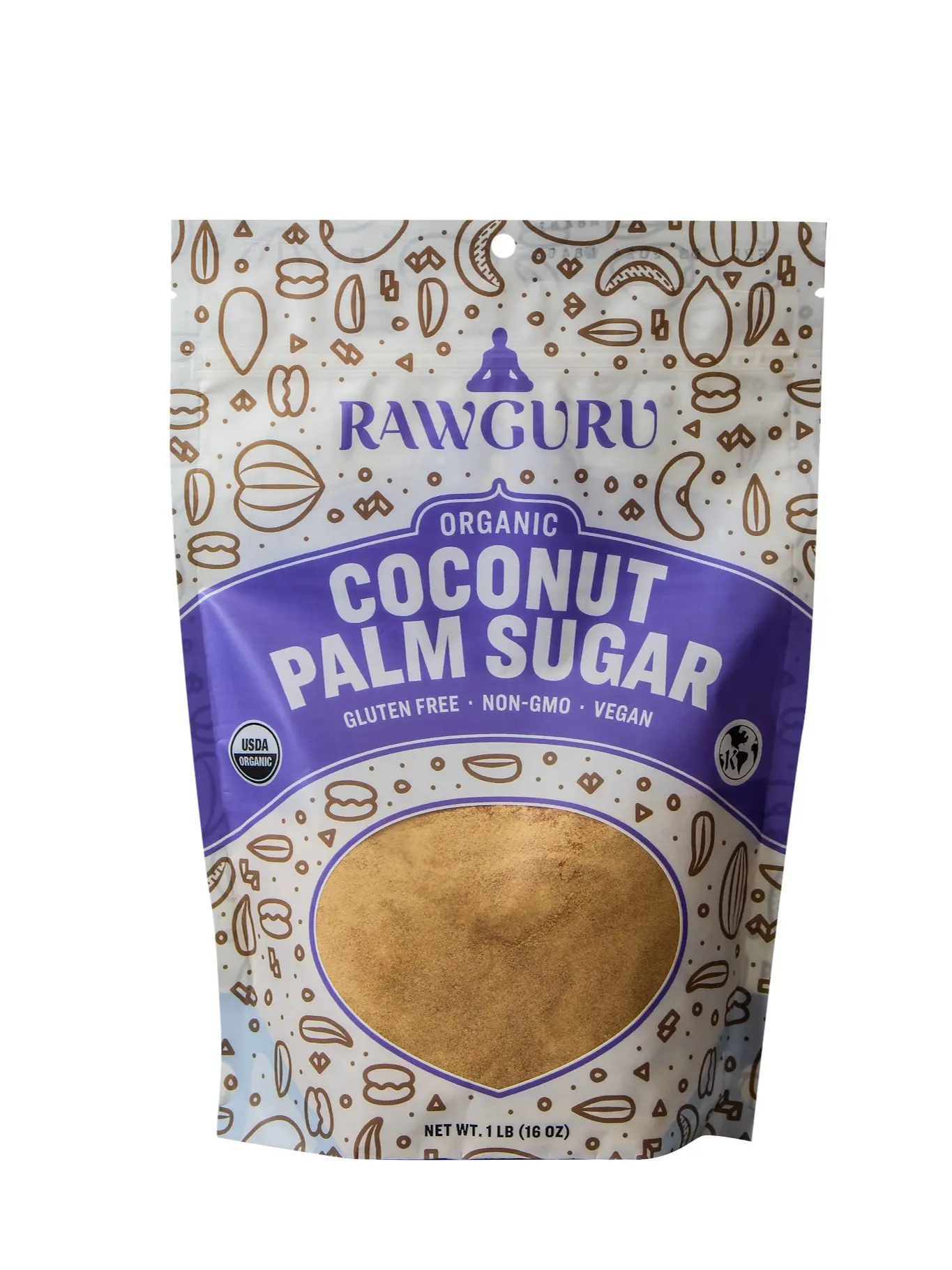 RawGuru Organic Bali Coconut Sugar - 16 oz Flavor Natural