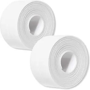 Caulk Strip, 1.5" x 10.5Ft PVC Self Adhesive Caulk Tape, Sealing Waterproof Silicone Tape for Bathroom Bathtub Kitchen Toilet Wall Windows