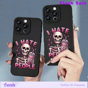 Trendy And Stylish, This High-Quality Soft Protective Phone Case Featuring a Fun Skull Design Is Suitable for Iphone Models 7 Through 17 Plus, Pro, Max, And Mini, Making It a Perfect Gift for New Year Or Birthdays. Cover Protector