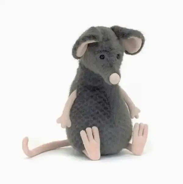 25cm Cute Cartoon Sad Mouse Plush Toy-Hat&Glasses Wearing Western Cowboy Mouse Birthday Gift for Kids Teens Animal Lovers Decor