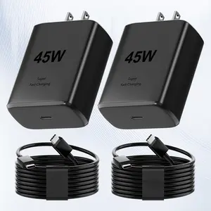2025 New 45W Super Fast Charger USB C Android Phone Charger for S25/S25 Ultra/S25+/S24 Ultra/S24/S24+/S23 Ultra/S23/S22/S20/S21/Note 10 And for iphone 16/15 Pro, Pro Max, Plus Fast Charging