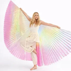 Aura Wings LUMINA Iridescent Light Reflecting Wings for Dance Ritual Performance Content Creation Rainbow Hues Embodied Magic Lightweight & Easy to Hold