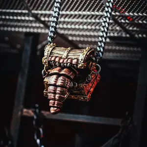 Mimicling Chest Pendant, 3D Mini Box Charm Pendant