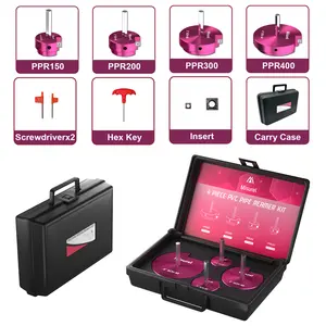 PVC Pipe Expansion Tool Set - 4 Pcs Multipurpose Tool Set for Home & Work Equipment, Suitable for Men, Plastic Pipe Fitting Reamer Hardware Portable Tool Kit Set Torque Wrench Set Tool Box