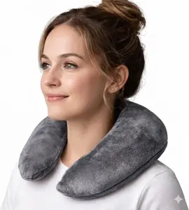 Herbal Concepts Neck Heating Pad, Heating Pad for Neck, Microwavable 12 Herb Filled Moist Heat Therapy Wrap, Grey