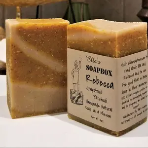 Rebecca - Grapefruit Patchouli 5oz Handmade Soap Bar Antibacterial Acne Nourishing Body Care skin