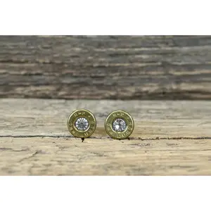 9mm Brass Stud Earrings - Pretty Hunter