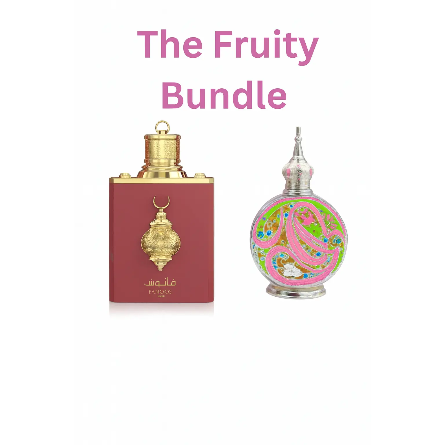 The Fruits Bundle I Fanoos Siraj By AMARAN Eau De Parfum 3.4 FL OZ I Naseem Al Layl By Zakat Pure Concentrated Oil 20ML For Women