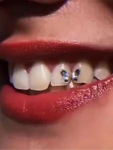 Tooth Gems Kit Flat Back Crystal, Teeth Jewelry DIY Smile Gems, Holiday Gift for Dental Care & Oral Hygiene