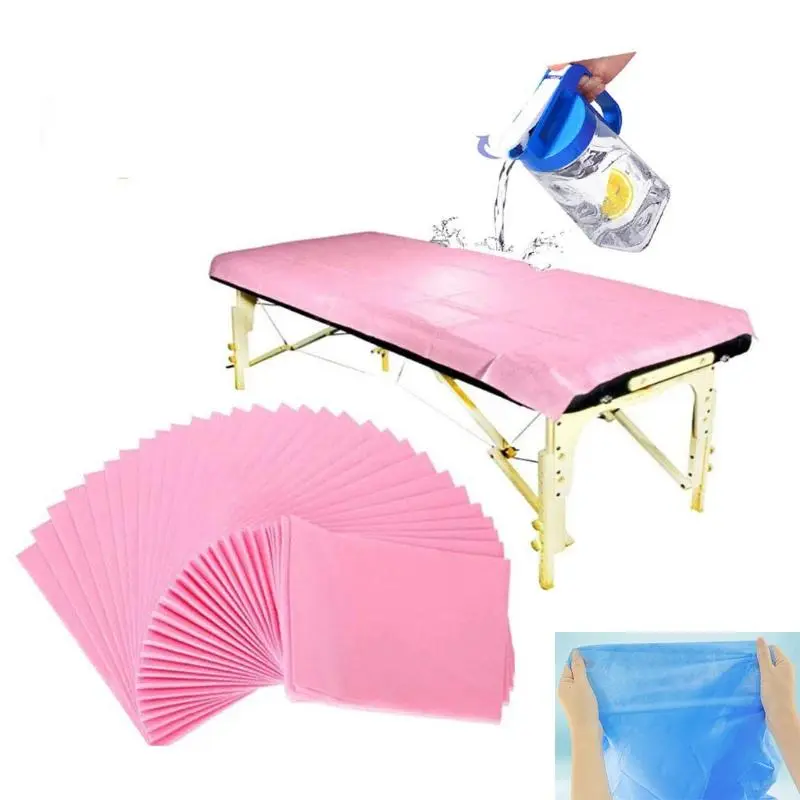 10 Pack Disposable Non-Woven Massage Bed Sheets, 80×180cm Spa Cover Sheets for Beauty Salon, Hotel and Travel Use