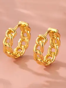 Minimalist Chain Design Hoop Earrings, Fashionable Jewelry for Women, Trendy All-match & Exquisite Jewelry for Birthday Gift, Trendy Fashionable Accessories