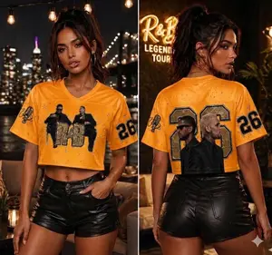 R&B Tour Inspired croptop Jersey mesh, Hip Hop Concert Shirt, Urban Streetwear Graphic, Shirt Unisex