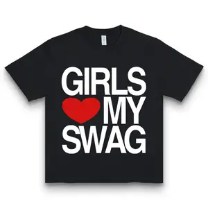 Men's Playful Swag Tee Y2K Meme Design Soft Cotton Comfort Retro 2010s Style Streetwear Top
