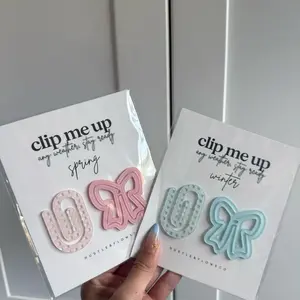 Hustle & FlowSco 4 Seasons Jumbo Clip Set - Fall Edition - Oversized Paper Clips for Organizing Savings - Classic & Bow-Shaped Design - Stay Ready for Any Weather