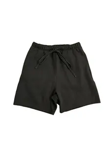 Men Sweatshorts Black Color Relaxed Oversized Fit, Elastic Drawstring Waist, Casual Streetwear Bottoms for Daily Wear and Leisure Activities