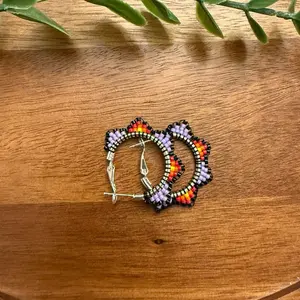 Handmade Beaded Earrings - Small, Multicolor Design, Ideal for Women