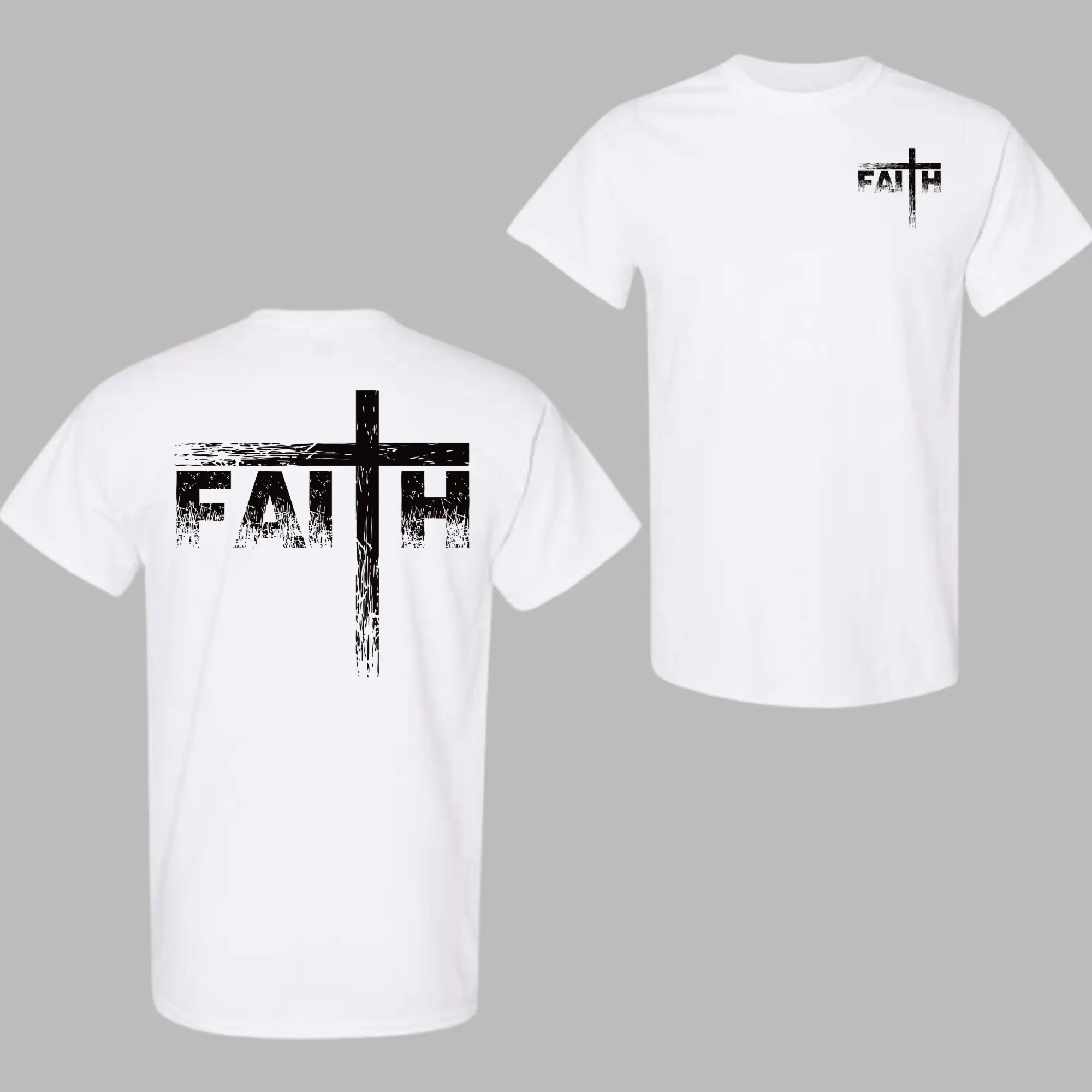 Faith Cross Christian T-Shirt – Religious Graphic Tee, Bible Verse Apparel, Casual Streetwear Top, Unisex Jesus Shirt