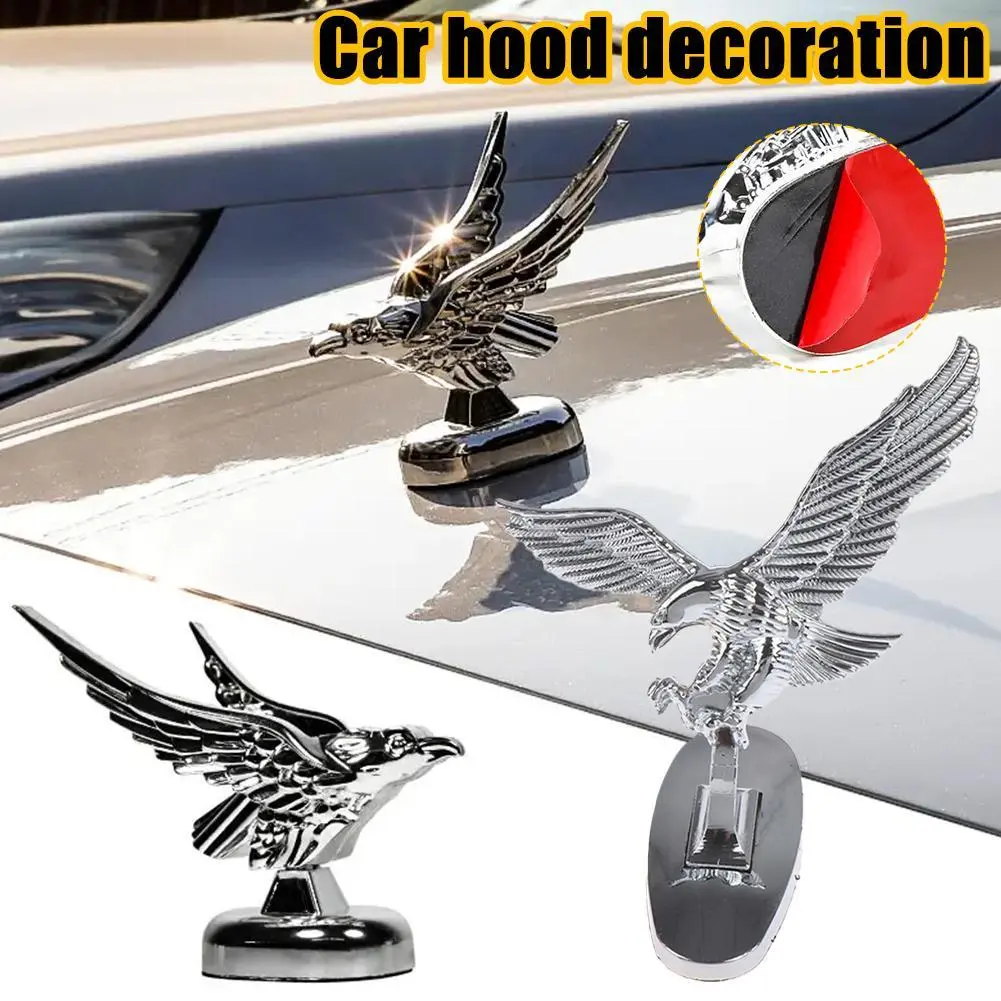 Car Bonnet Front Hood Eagle Ornament Badge Auto Front Modification Emblem Cover Decoration Accessories Eagle Car 3D Z7Y3