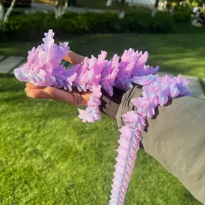 3D Printed Sakura Dragon Design Ornament, 1 Count Creative Articulated Joint Dragon Decoration, Desktop Decor for Home Living Room Bedroom Garden, Home Decor Ornaments