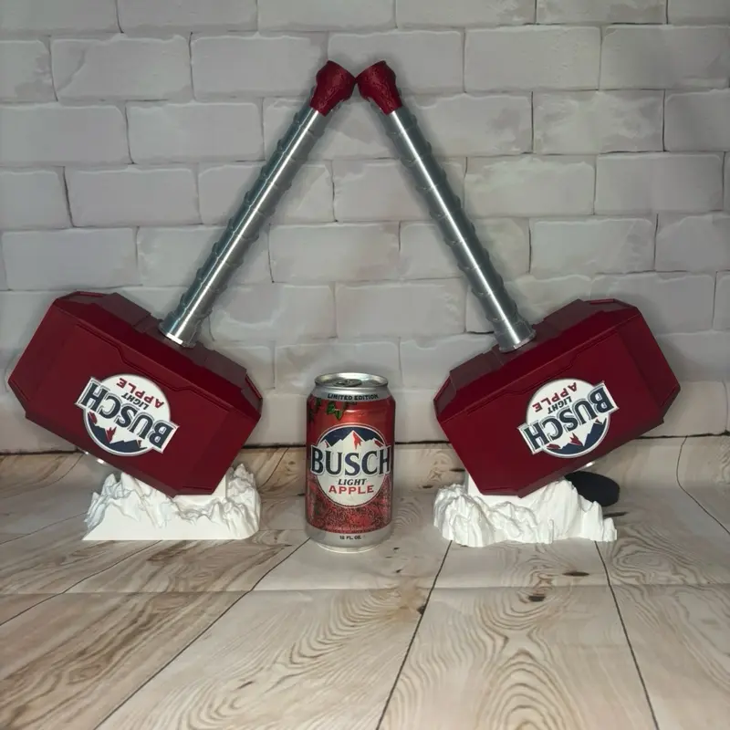 Busch Apple Inspired Hammer – Custom Display Collectible Gift for Beer Fans | Bapple | Busch Latte | Peach | Lite