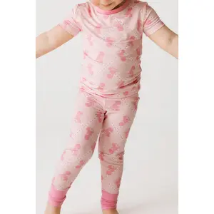 Blush Hydrangea Short Sleeve Two Piece Set
