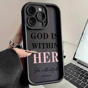 Phone case: Burgundy Black and White Psalms of the Bible Shockproof Full Cover Precision Protective Case for Iphone iPhone16promax, 16 15pro 14PLUS 13 12Pro 12 13  12 Pro Max X XSMAX Pattern Printed Phone Case, Easter Gift