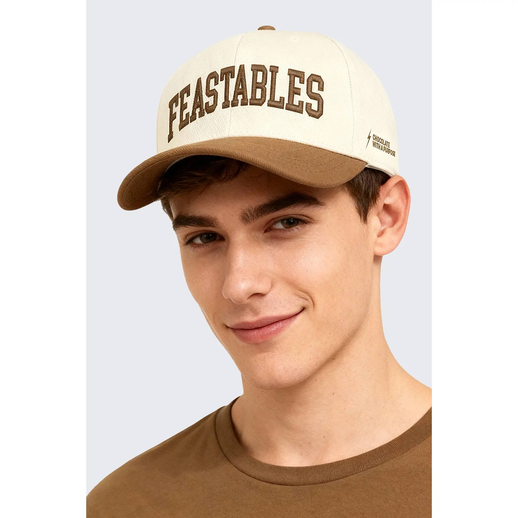 Feastables Two Tone Hat - Cream / Khaki