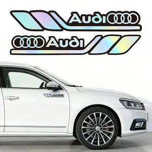 2pcs Car Body Trunk Window Logo Sticker Decal, Decor Accessories for Audi Models, Sline Rs Quattro A4 A5 A6 Tt A8 Q5 Q6 Q7 Q8 S A7 8p S3