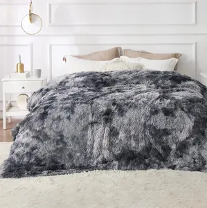 Fluffy Sherpa Fleece Faux Fur Blanket - Queen Size