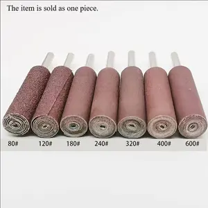 large cylindrical with handle, emery cloth grinding head, polishing, grinding head, sandpaper stick, louver grinding head