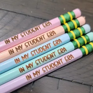 In my Student Era engraved back to school pencils personalized pencils pastel pencils cute school pencils