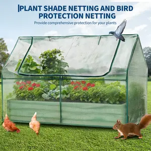Galvanized metal raised garden bed kit with greenhouse cover, self-watering system, and insect net – 3-in-1 outdoor planter box for vegetables, flowers, and herbs