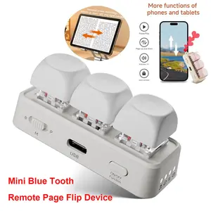 Wireless Page Turner for Kindle and E-Books, Hands-Free Stand and Remote, Rechargeable, Compatible with Smartphones, iPad, Tablets