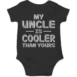 My Uncle Is Cooler Than Yours Baby Bodysuit Adorable Romper Clothing Funny Infant Outfit