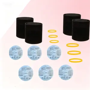 Replacement Wet/Dry Vacuum Filters, 16 Pack with 6 Dry Filters, 6 Retaining Bands, 4 Foam Sleeve Filter Set, Compatible with Most 5 Gallon and Above Shop Vac Cleaners, Reusable and Washable