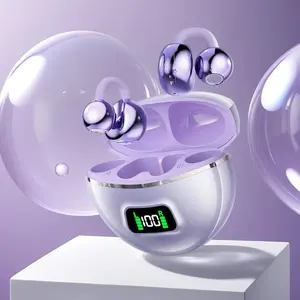 New Clip-On Sports Bluetooth Headphones, Comfortable TWS Wireless Earbuds, HiFi Stereo Bass, Dolby Audio, for Gaming & All Android iOS Phones