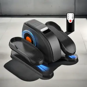 Under Desk Elliptical Machine Quiet Portable Electric Seated Pedal Exerciser with Remote Control 12 Adjustable Speeds LED Monitor for Seniors Compact Ergonomic Design