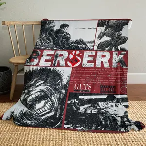 Berserk cartoon15 patterned printed blanket, a blanket for the living room, bedroom, office and lunch break, a portable blanket suitable for all four seasons, a holiday gift for family and friend