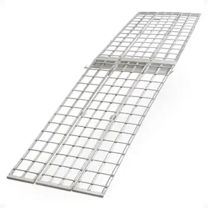 Black Widow 10’ Aluminum Folding Motorcycle Ramp, Arched 3 Piece Design, Silver