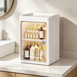 3 Tier Plastic Storage Bins with Lids Stackable Containers with Wheels Collapsible Folding Boxes for Home Office Dorm Kitchen 32.5cm x 25cm x 22cm Utensils Organiser Multi Compartment Design