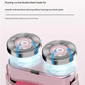 Mother's Day Gift Electric Trimmer for Women, Electric Shaver and Razor Rechargeable Body and Facial Epilator, Dual Heads for Painless Trimming of Pubic Hair, Face, Underarms and Legs, IPX5 Waterproof. use cybermondav tiktok a