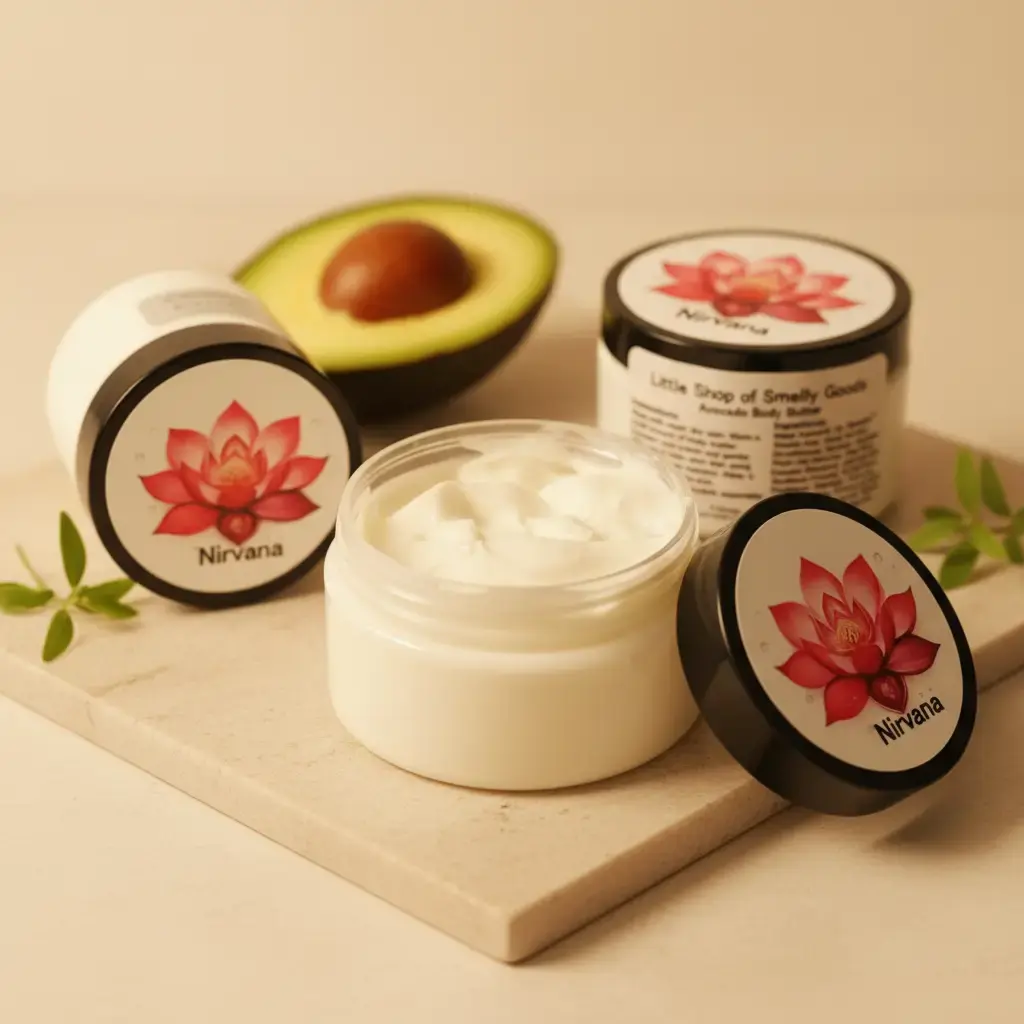 Nirvana Avocado Body Butter, Moisturizing, Scented, Fragrance, Dry, Moisturizer, Body Care, Silky, Vegan, Moisturizers, Glycerin, Moisture, Body Butters
