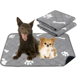 PatiencET Washable Pee Pads for Dogs, 18'' x 24" Reusable Puppy Pads with Super Absorbent for Pet Training, Housebreaking and Incontinence, 2 Pack Puppy Potty Pads with Waterproof Bottom