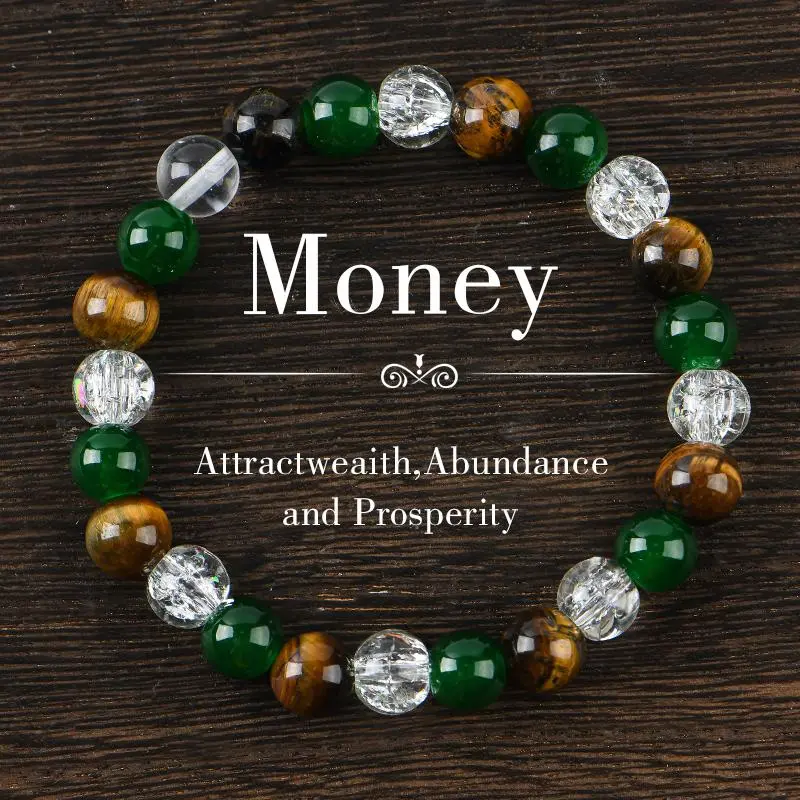 Petralune Tiger Eye Wealth Beaded Bracelet - Unisex Fashion Synthetic Color-Contrast Crystal Stone Bead Bracelet, Jewelry Gift for Confidence Boost, Unity & Protection Symbol, Beaded Bracelets